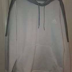 Adidas Men's Sweatshirts & Hoodies Size 2XL white/ gray pullover 