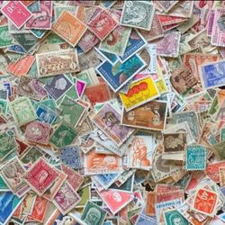 50 Pcs WORLD Stamps Lot RANDOM   - VINTAGE STAMPS  From All Over The World - Bulk WORLD Stamps RANDOM - Antique Retro Ephemera Art Collectibles bulk 