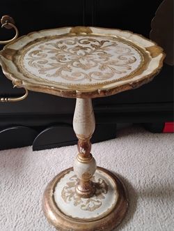 Italian Florentine side table 20"H 13.5"W