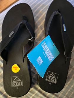 WOMEN'S REEF BLACK/BLACK MIA SASSY FLIP FLOP BEACH/POOL SANDALS SIZE 10 NWT
