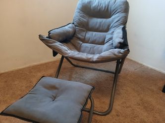 Folding Lounge Chair with Ottoman