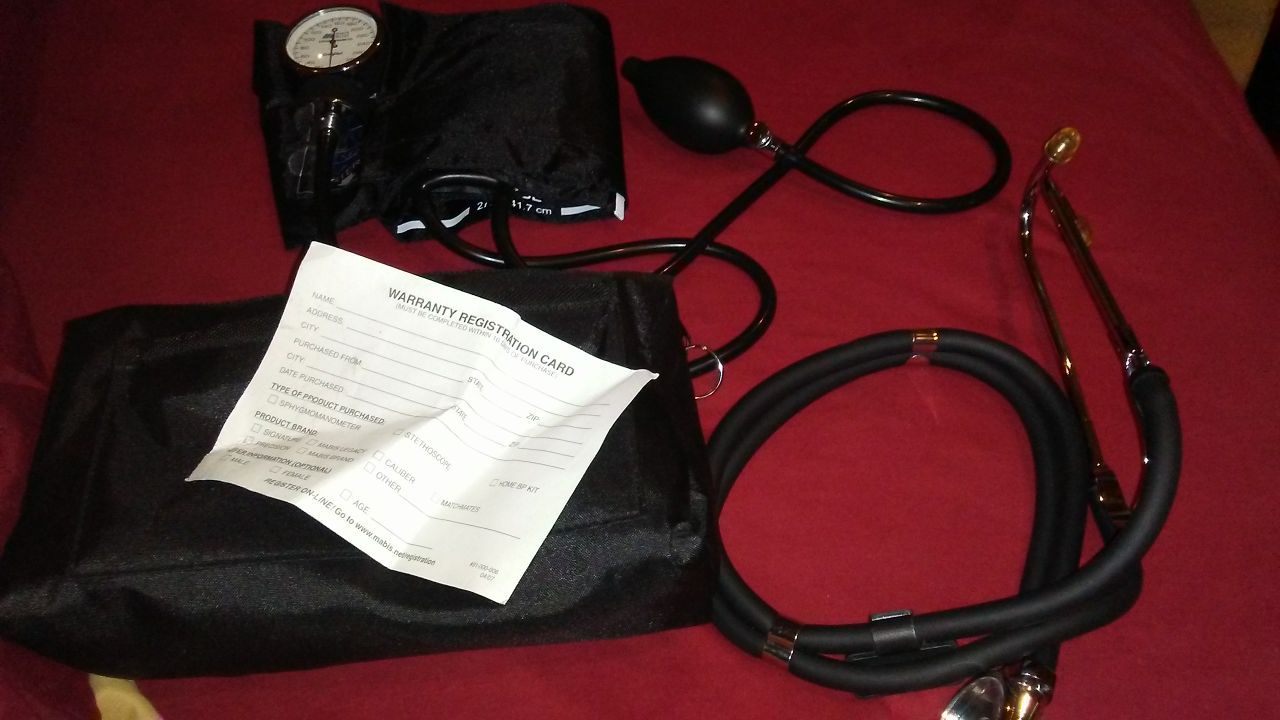Cardiac Stethoscope and BP Cuff