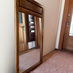Vintage MCM Walnut Broyhill Wall Mirror