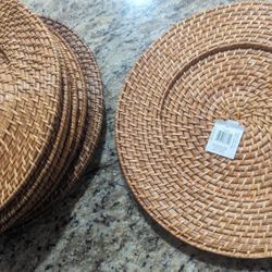 Rattan Plate Chargers NEW