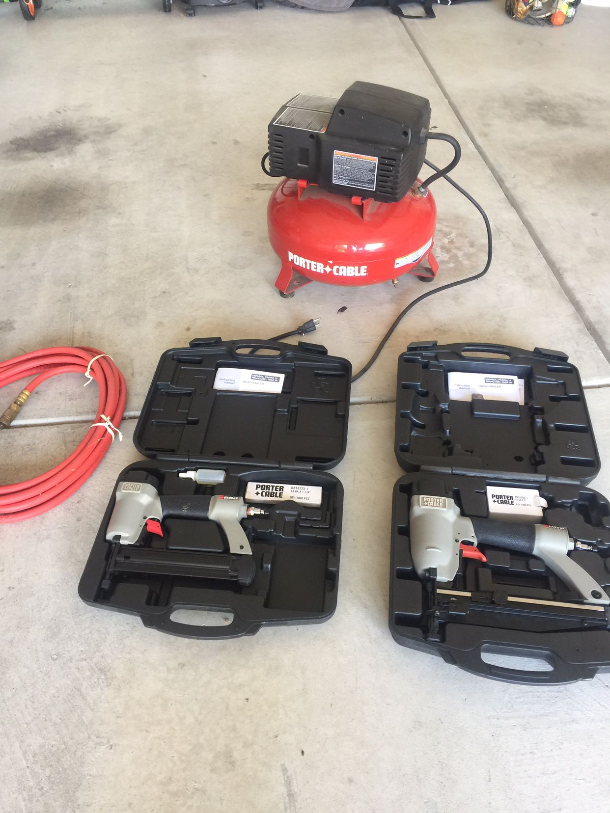 Porter And cable Air Compressor And Nail guns 