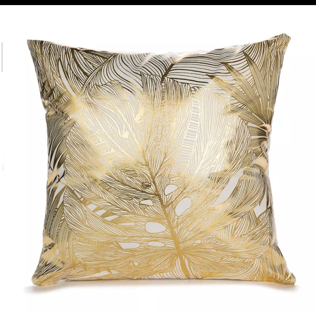 Polyester Black and Gold, white and Gold Decorative Pillows Case Sofa Car Waist Decorative Pillowcase Fashion Absorb Sweat Cushion Cover Friends Tv S