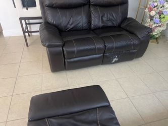 FREE  2 Brown Leather Couches