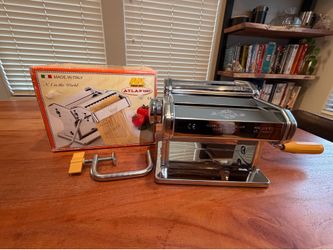 Marcato ATLAS 150 Manual Crank Pasta  Lasagna Fettuccine Tagliolini Italy EUC