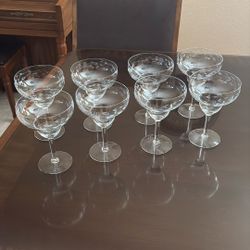 Princess House Crystal Heritage Design Stemware Margarita/Martini