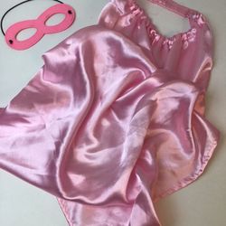 Dress Up Pink Play Cape & Mask Fun Dress Up Play Pretend Halloween 
