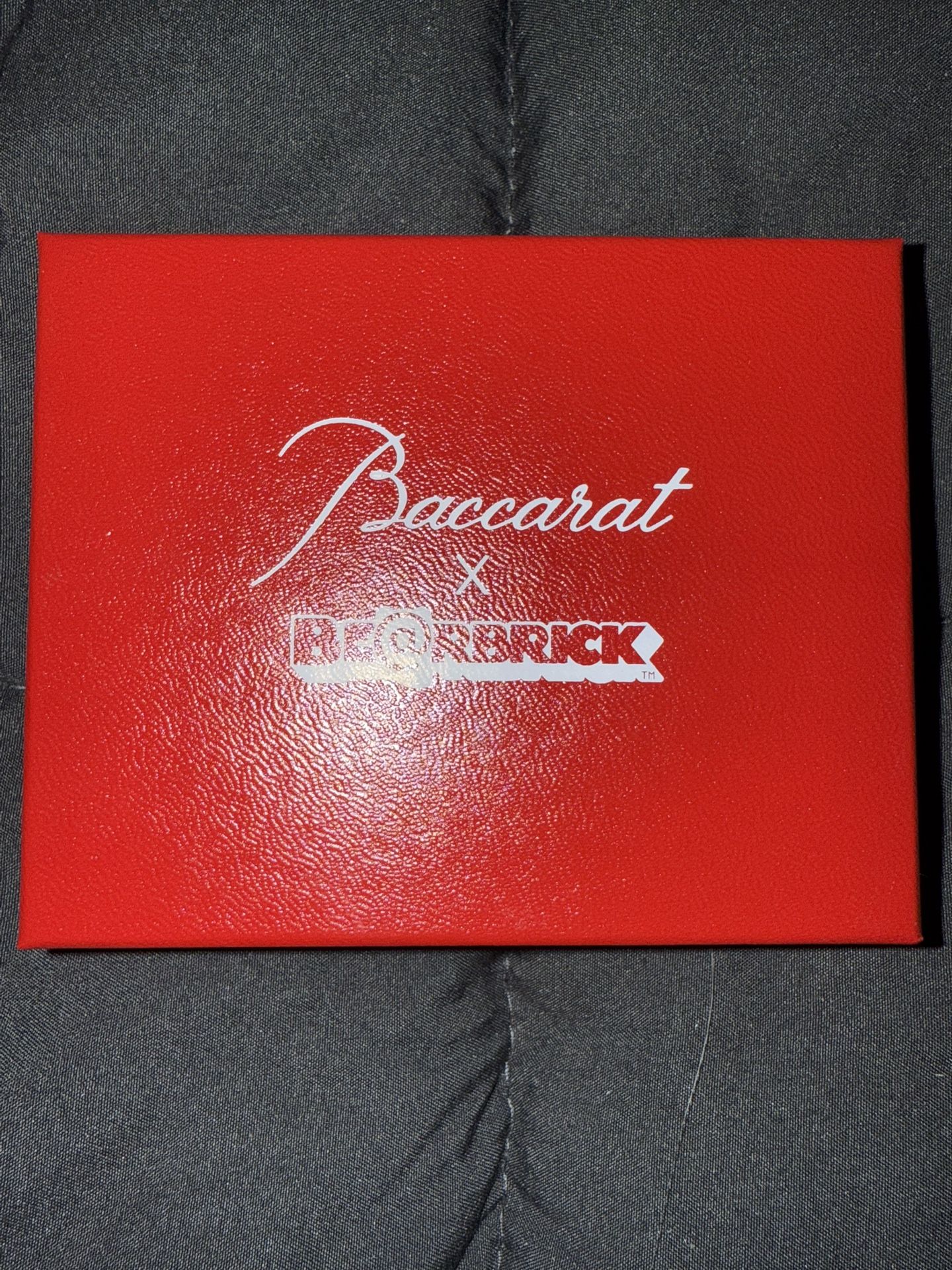 Authentic Baccarat X BearBrick Gorgeous White Crystal Bear On A Silver Chain