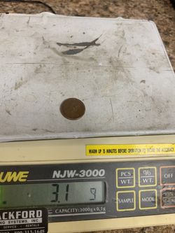 1942 - 3 grams - No Mint Copper Wheat Penny