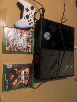 Xbox one w wired control and 2 games
