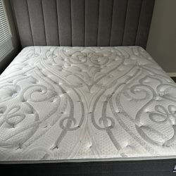 King Size Mattress + Bed frame  (like New)