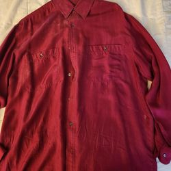 100% Silk Dress Shirt 