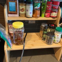 Two-tier bamboo ladder