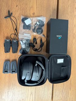 Cardo Motorcycle 2 helmet attachment units and Bluetooth Headset with Accessories