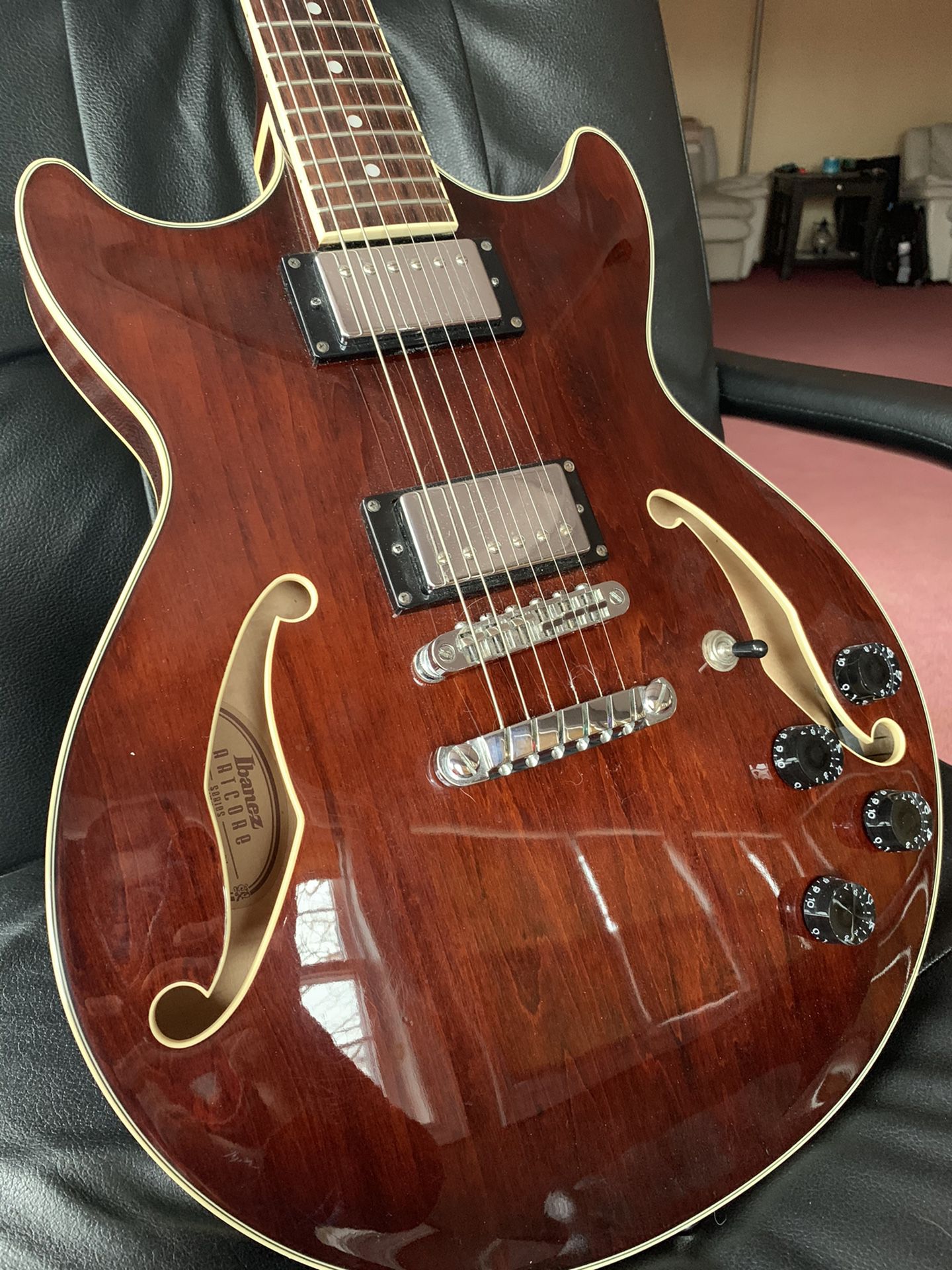Ibanez semi-hollow body guitar- $225