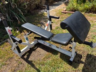 Adjustable Weight Bench with Leg Curl Attachment