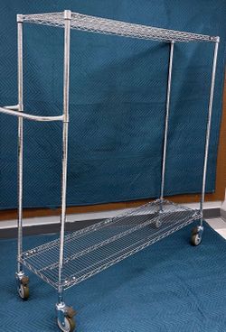 Uline Stainless Steel Mobile Shelving Carts – 60” x 18” x 69"