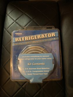 Refrigerator stainless steel waterline kit