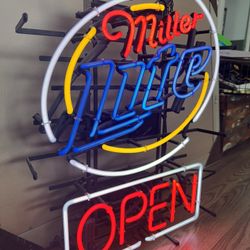 Neon Miller Lite Open 