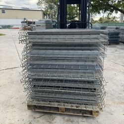 42”x46” Wire Decks Used Pallet Racks Forklifts Warehouse 
