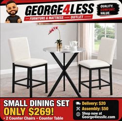 3-Piece Small Counter Height Dining Set