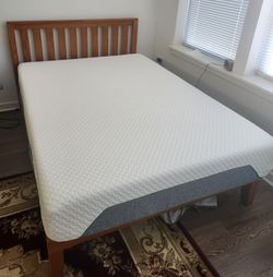 Full size bed frame and mattress