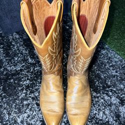 Dan Post Leather Cowboy Boots Men’s Size 12B Made in Spain