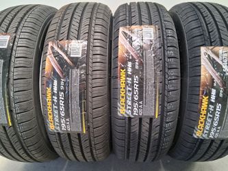 ( 4 TIRES  ) 195/65R15 BLACKHAWK