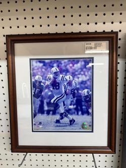 INDIANAPOLIS COLTS #18 AUTOGRAPHED FRAMED PHOTO USED