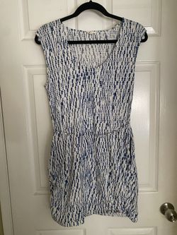 Women’s Soft Joie Blue & White Summer Dress, Size M