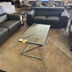 Glass Top Coffee Table & End Table w/Crome Base  (Dropped Down From $599 To $300) 