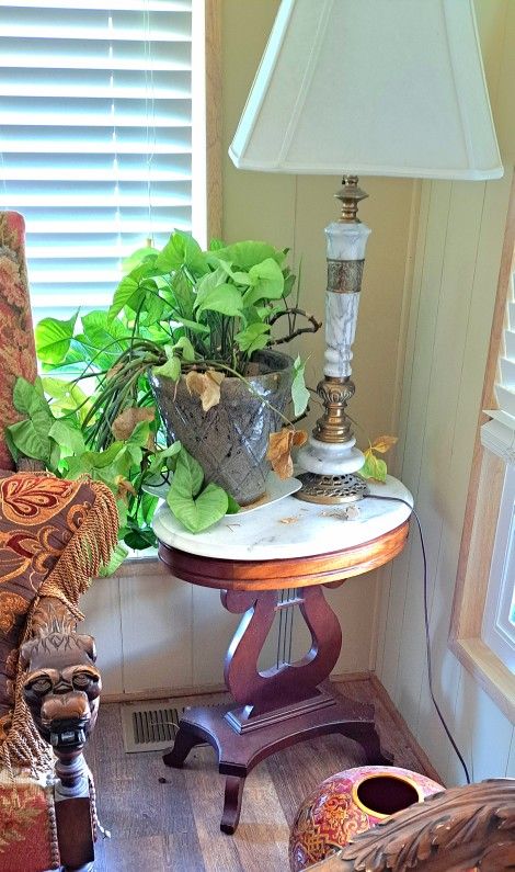 Marble Top End Table