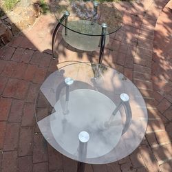 Modern glass side tables