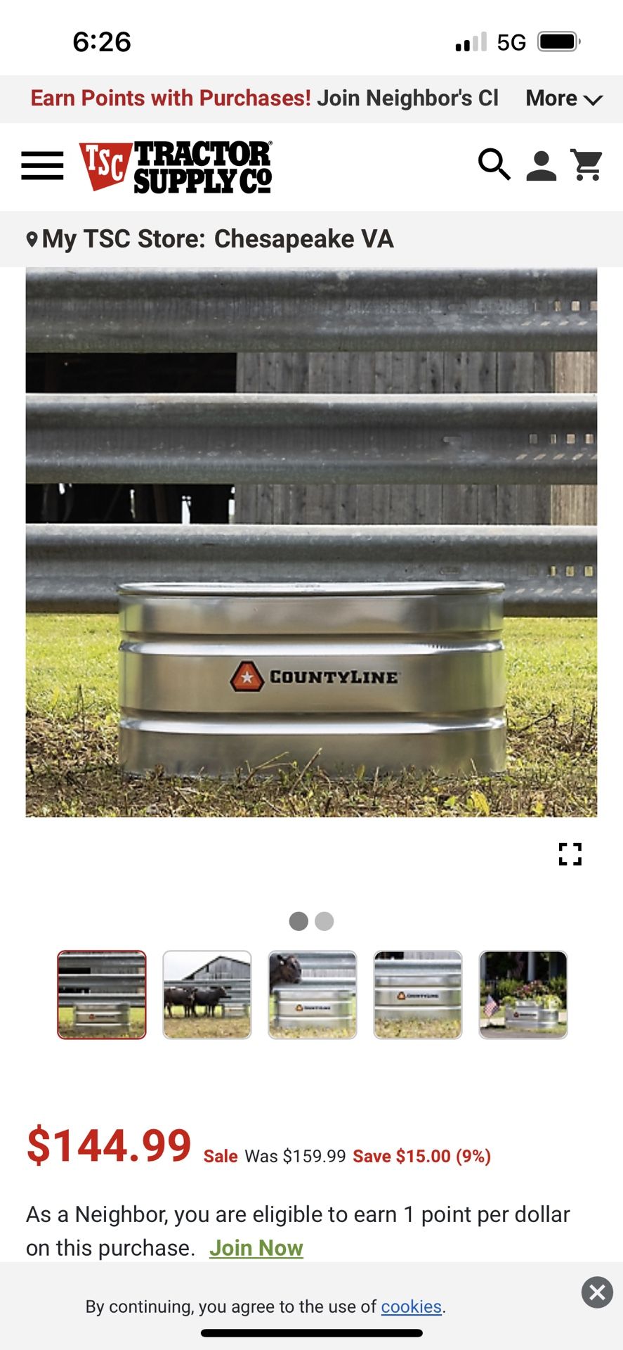 CountyLine Galvanized Oval Stock Tank
