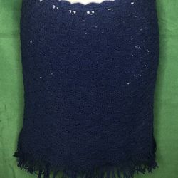 Blue Medium Knitted Skirt