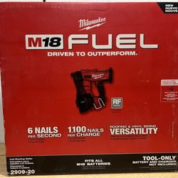 M18 FUEL 18-Volt Lithium-Ion Brushless Cordless Coil Roofing Nailer ‼️Tool Only‼️ NO BATTERY - NO CHARGER