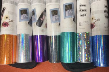 Vinyl adhesive bundle 7 rolls glitter