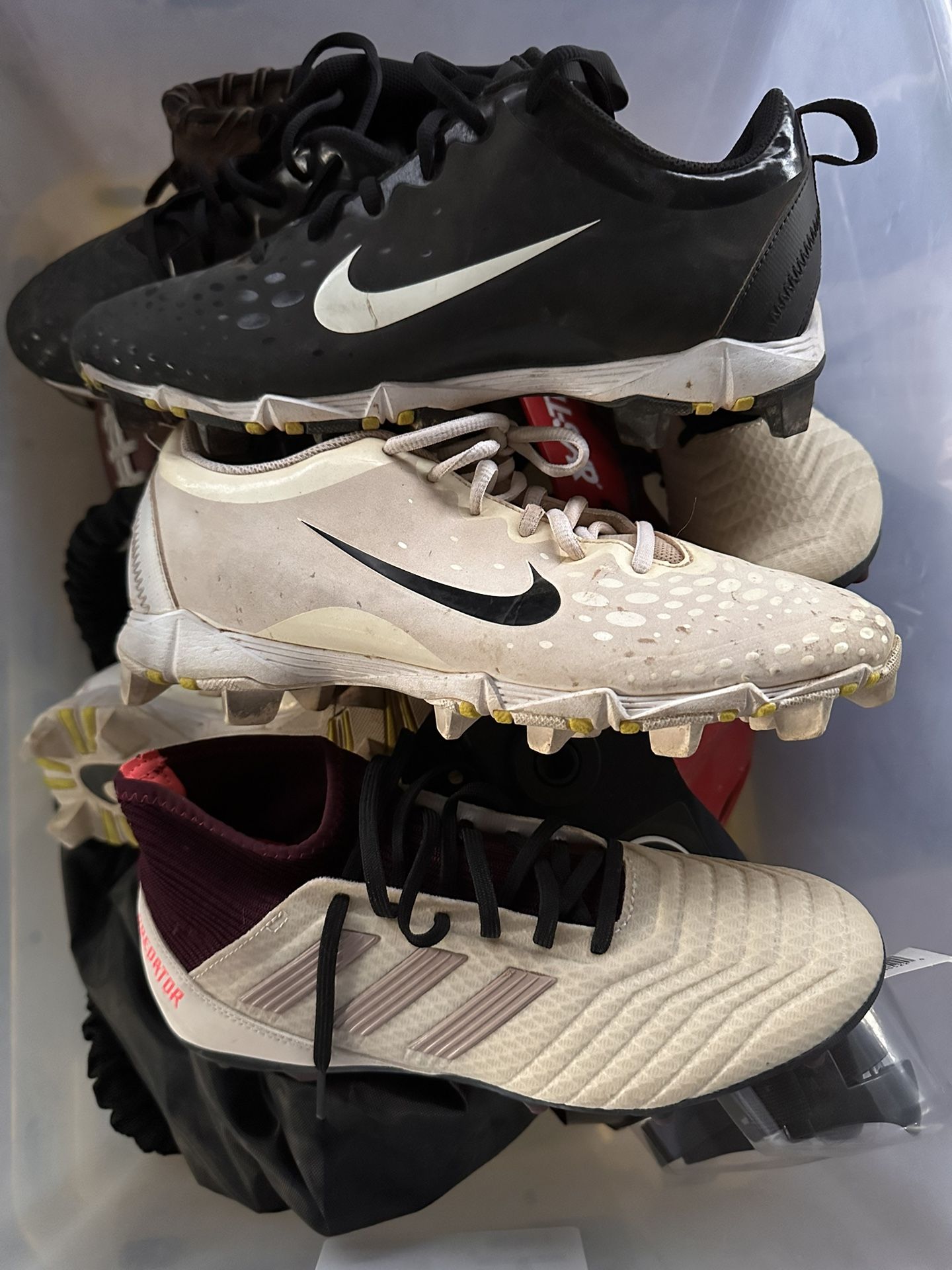 Softball Clears And One Soccer Cleats