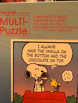 Springbok Set of 4 Snoopy Puzzles