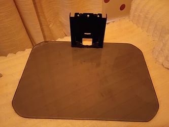 Glass TV shelf