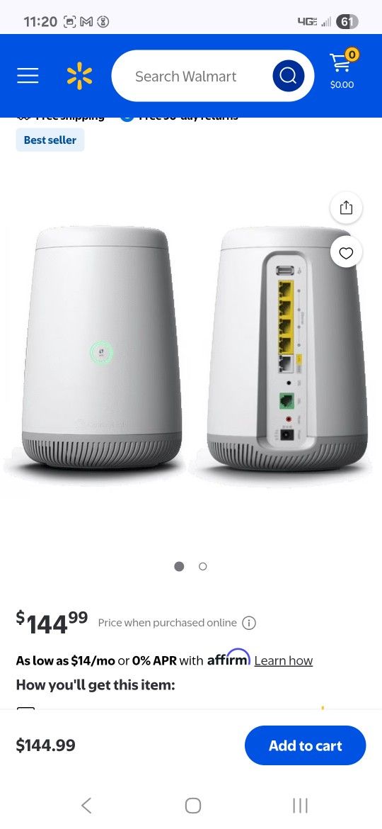 Centurylink Model C4000bz Wifi 6 Ultra Fast 3gbps
