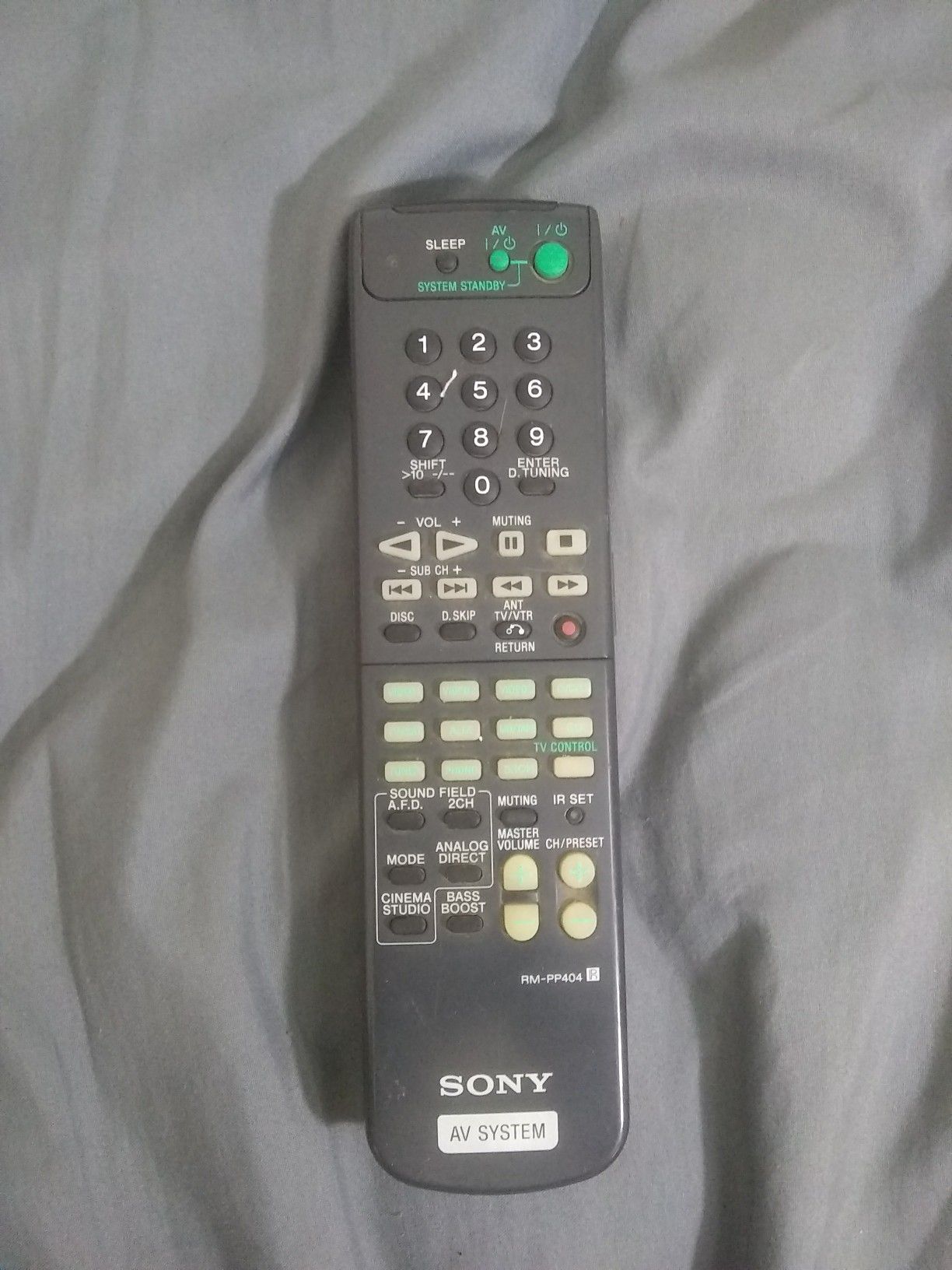 SONY AV REMOTE CONTROL RM - PP404