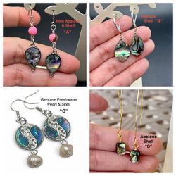 Abalone& Genuine Shell Handmade Earrings