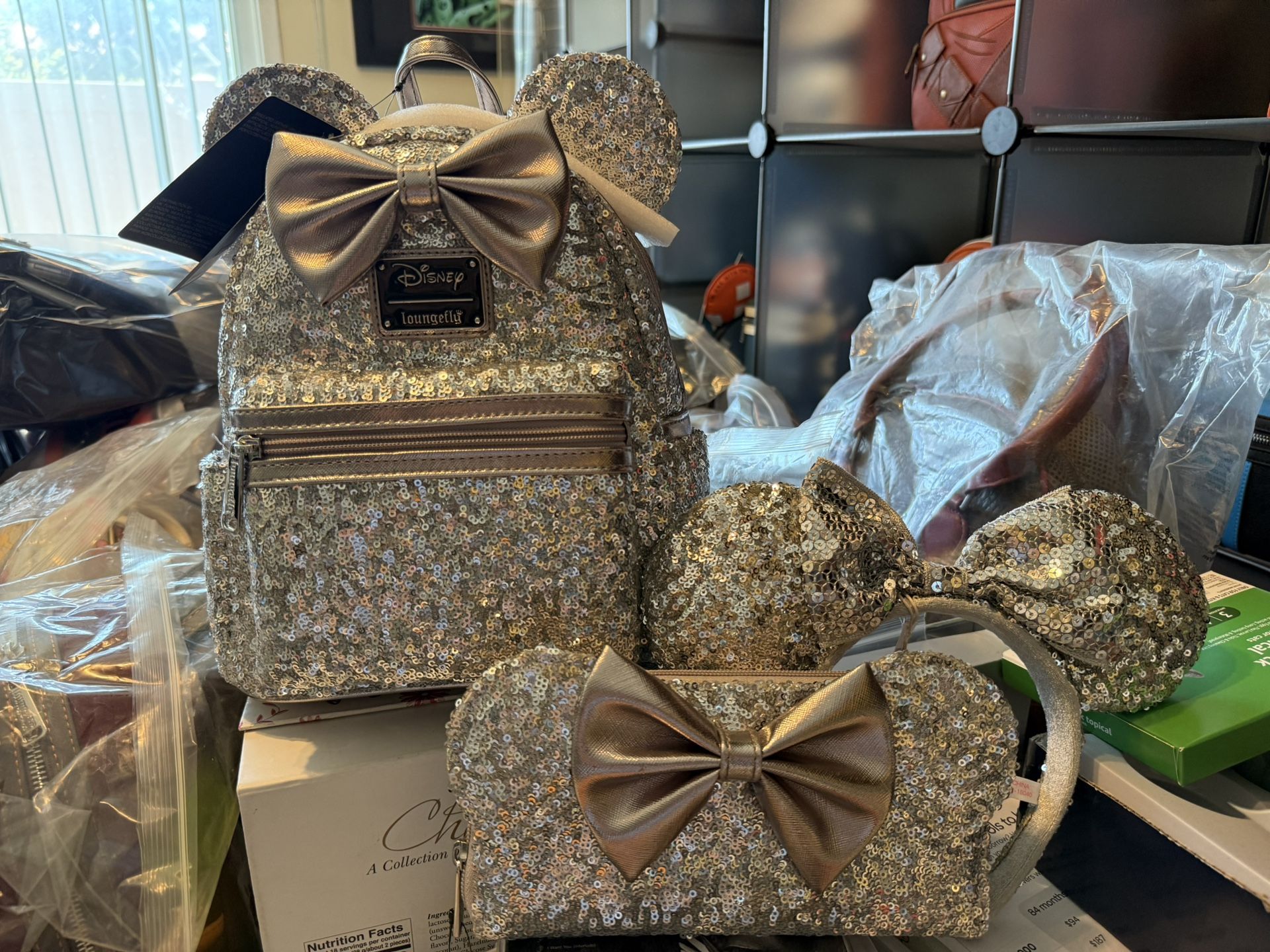 Silver Sequin Loungefly Set