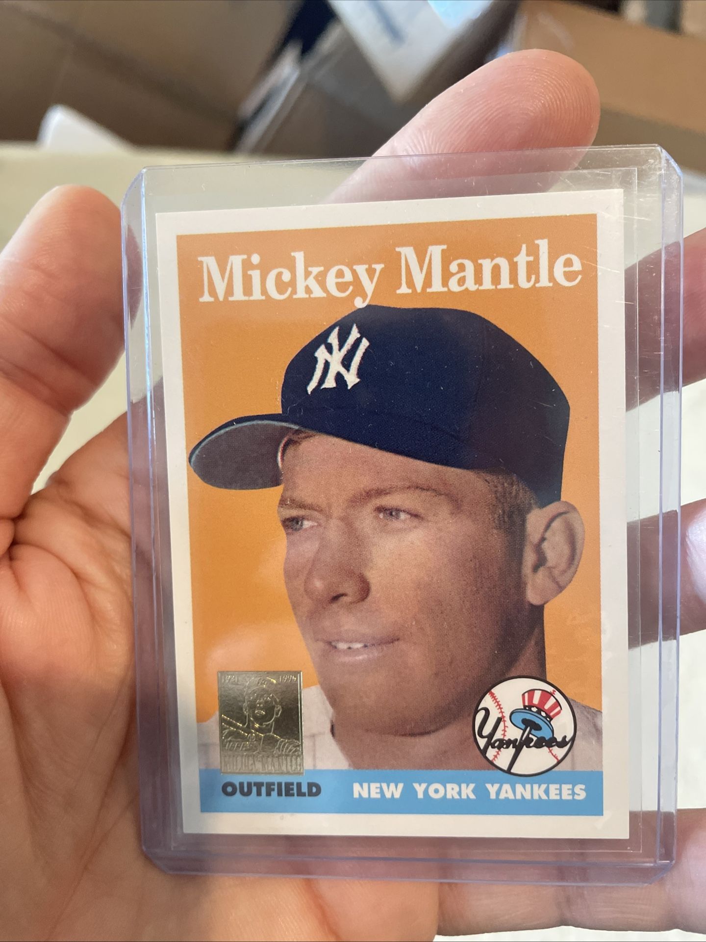 1996 Topps MICKEY MANTLE Commemorative card #8 of 19 Mint 1958 Topps #150