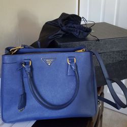 Blue Prada bag 