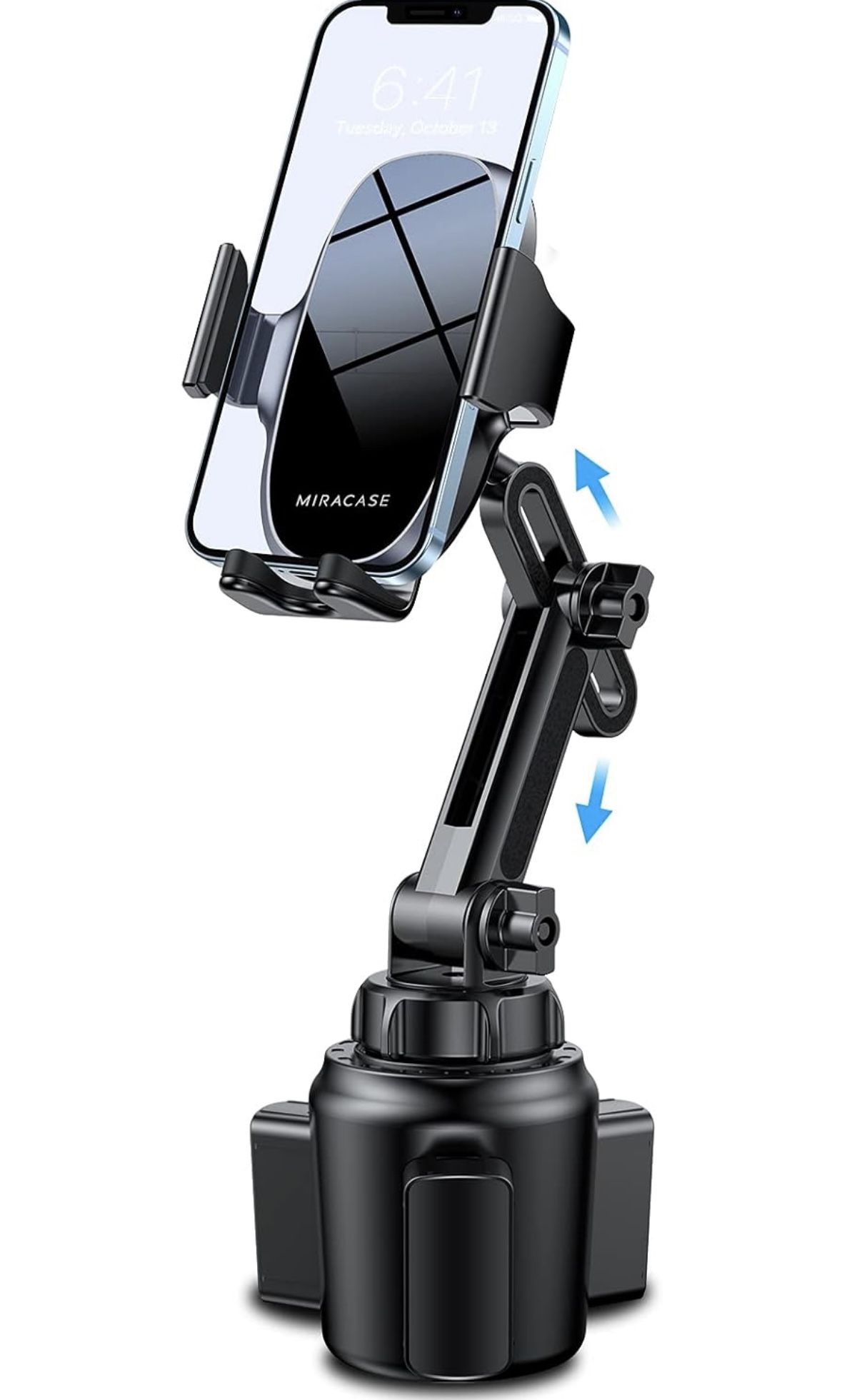 Miracase [Upgraded Version Cup Phone Holder for Car, Universal Adjustable Long Neck Car Phone Mount Cradle Friendly Compatible with iPhone Samsung Goo